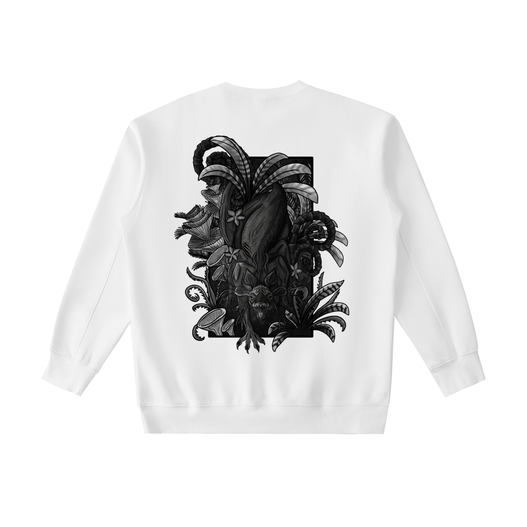 Echo of the first beast -( darker design B&W ) Essential Heavyweight Crewneck Sweatshirt
