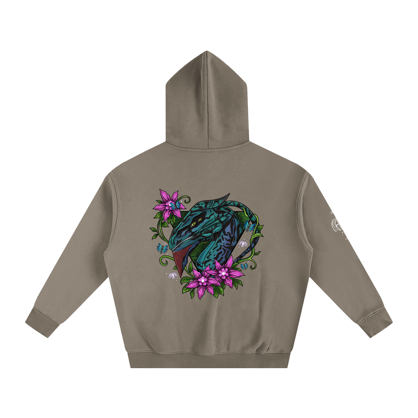 Spirit of the banshee - ( pink ) - oversized fleece hoodie