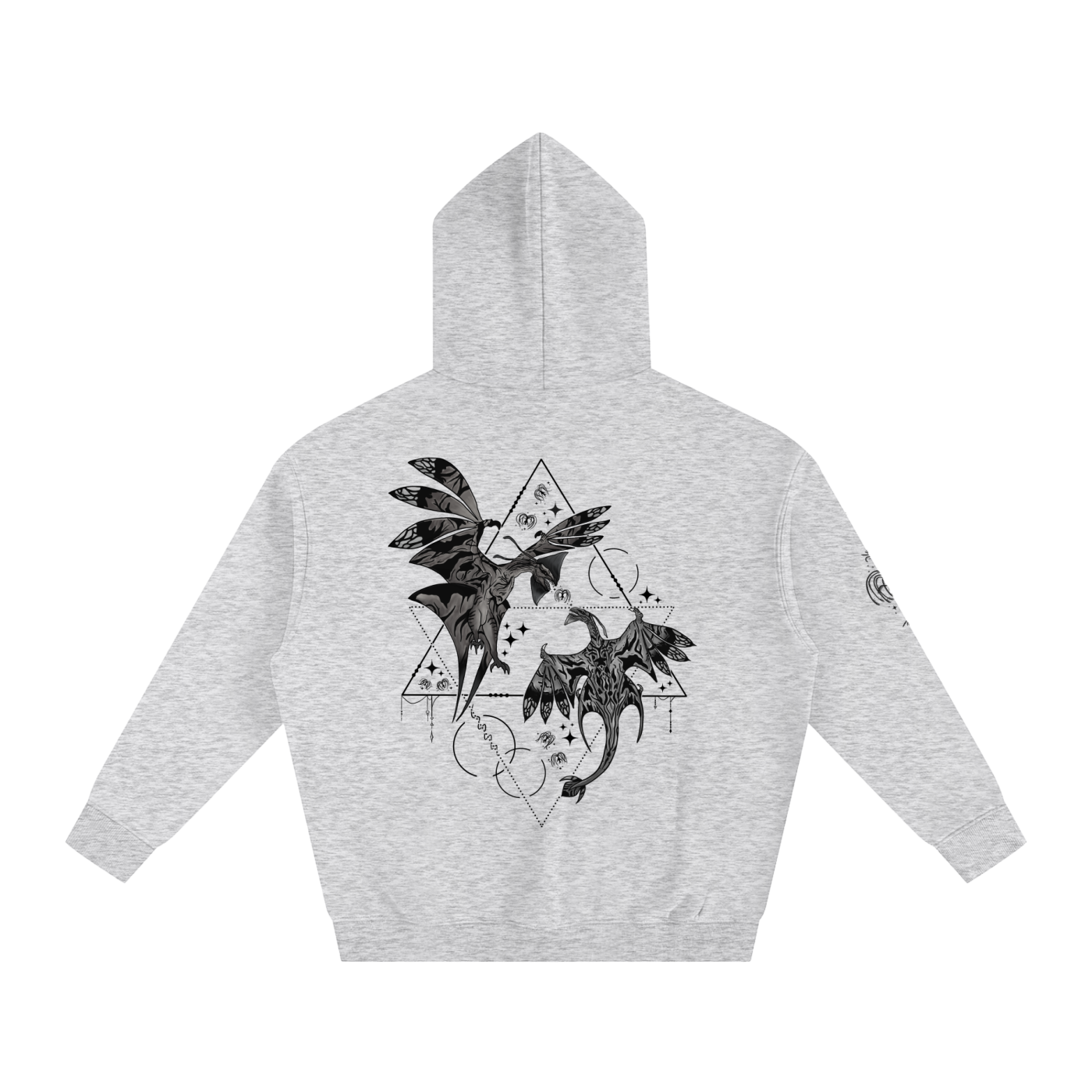 Wings Of The First Bond (BLACK&WHITE) - Lighter Colours ) Oversized Fleece Hoodie