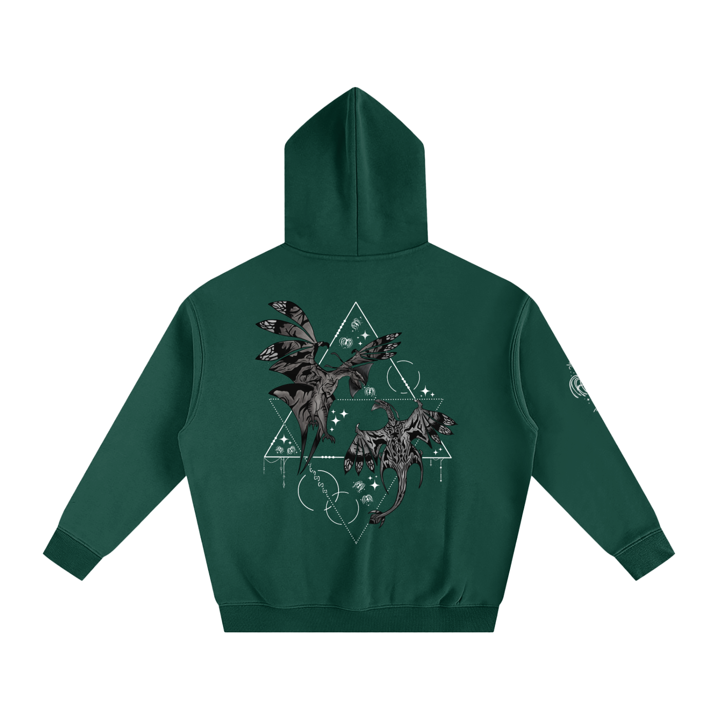 Wings Of The First Bond (BLACK&WHITE) - Darker Colours ) Oversized Fleece Hoodie