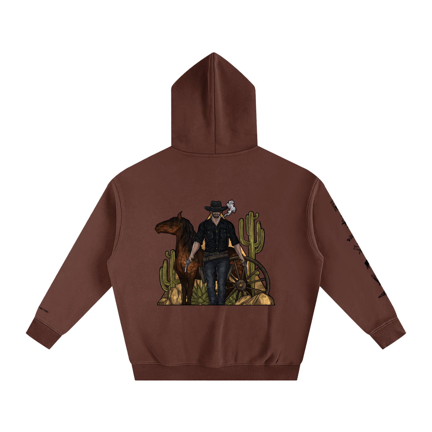 Forever Outlawed - coloured ( lighter ) Oversize Fleeced Hoodie