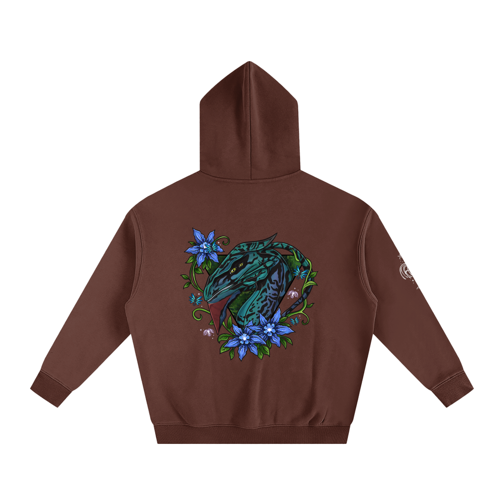 Spirit of the banshee - ( blue ) - oversized fleece hoodie