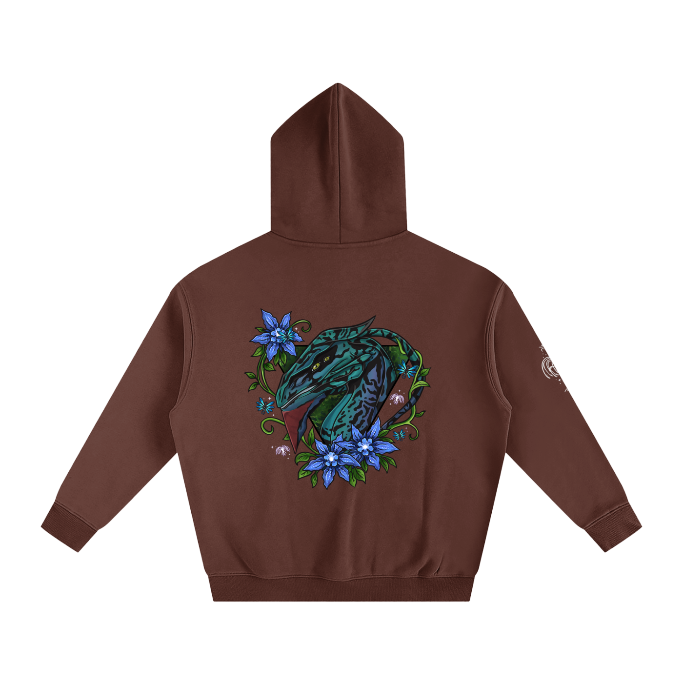 Spirit of the banshee - ( blue ) - oversized fleece hoodie