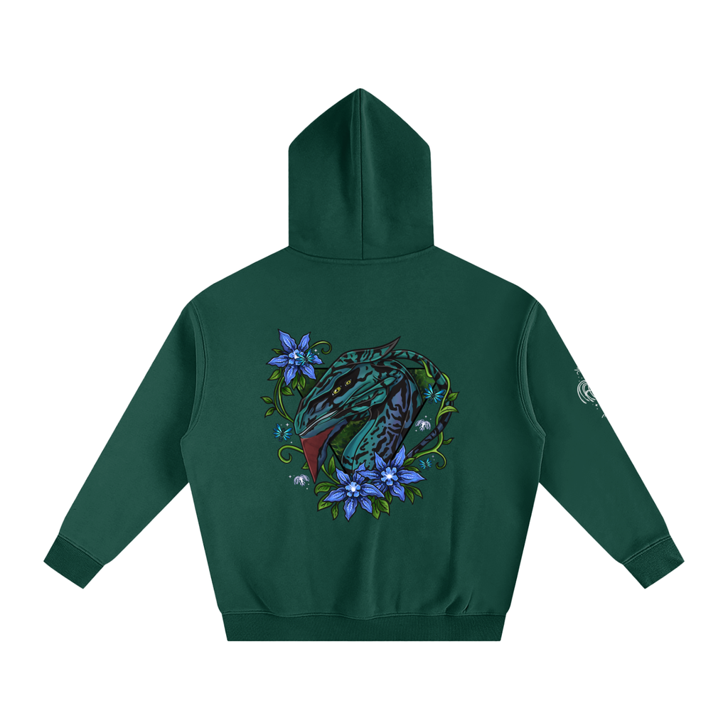 Spirit of the banshee - ( blue ) - oversized fleece hoodie