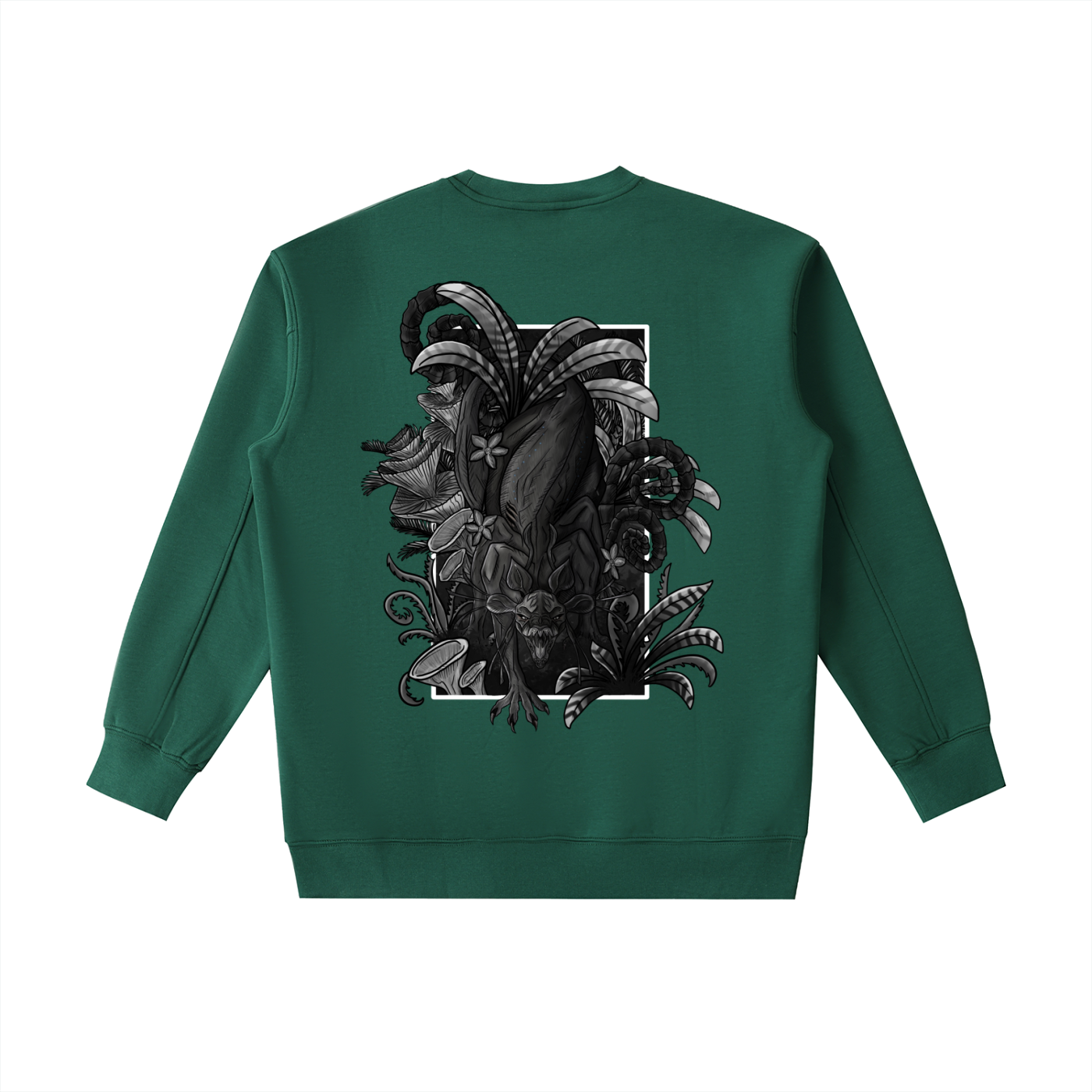 Echo of the first beast -( Lighter design B&W ) Essential Heavyweight Crewneck Sweatshirt