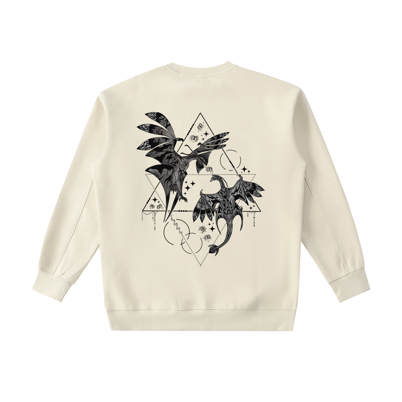 Wings of the first bond - ( darker design B&W ) Essential Heavyweight Crewneck Sweatshirt