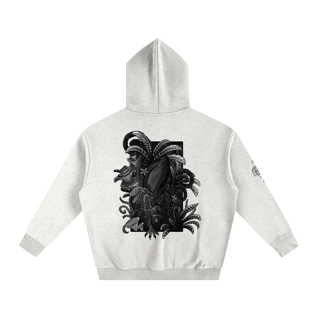 Echo Of The First Beast (BLACK&WHITE) - Lighter Colours ) Oversized Fleece Hoodie