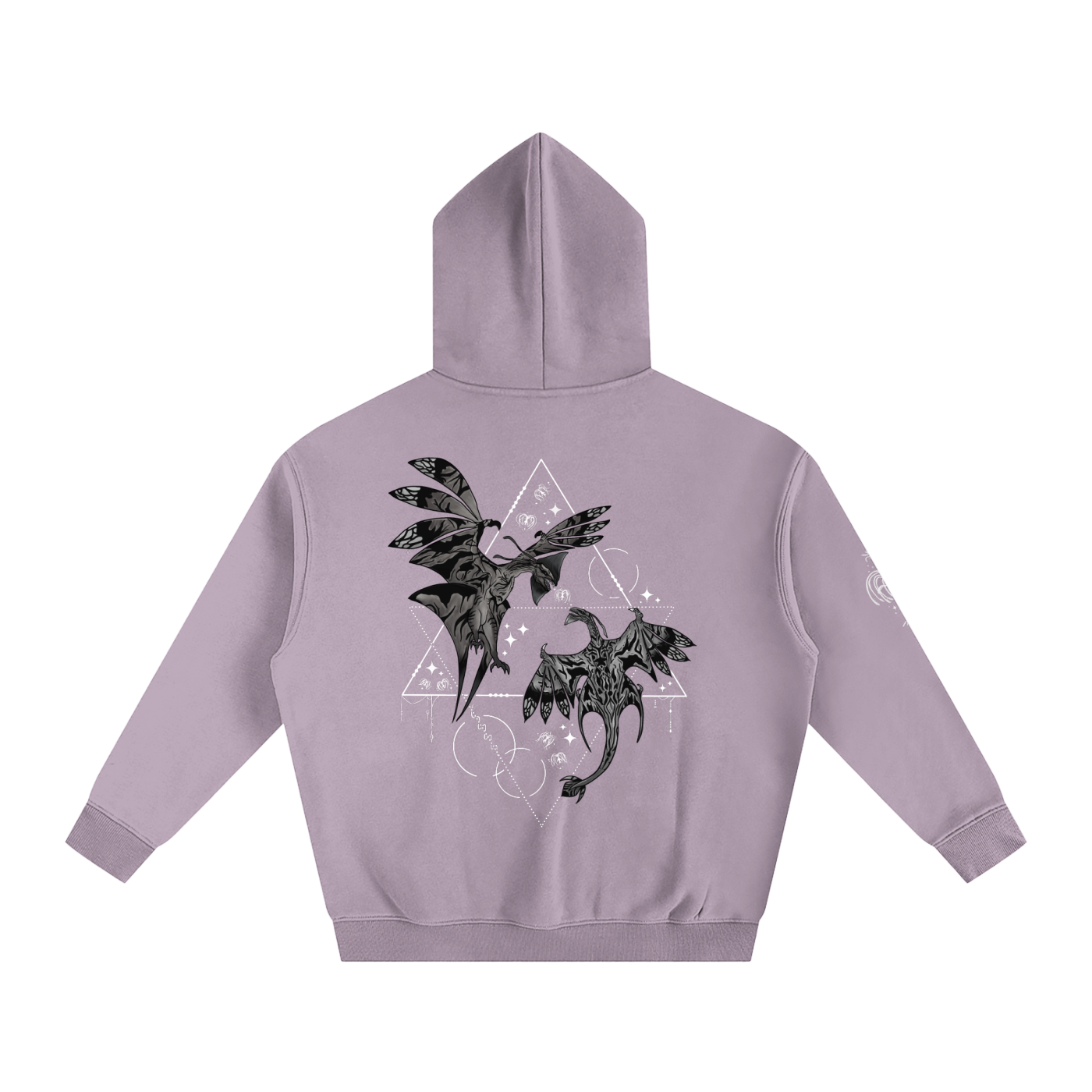 Wings Of The First Bond (BLACK&WHITE) - Darker Colours ) Oversized Fleece Hoodie