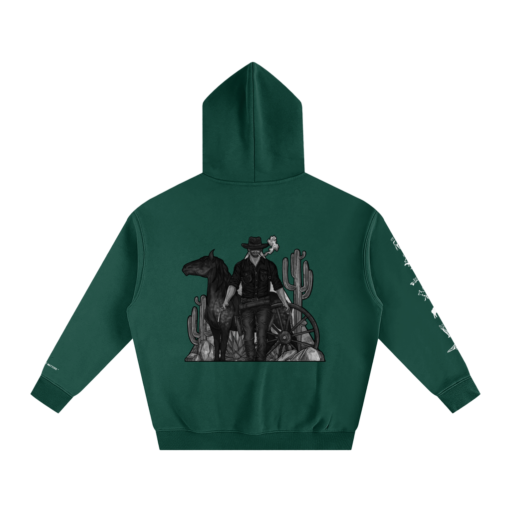 Forever Outlawed - B&W ( Darker ) Oversize Fleeced Hoodie
