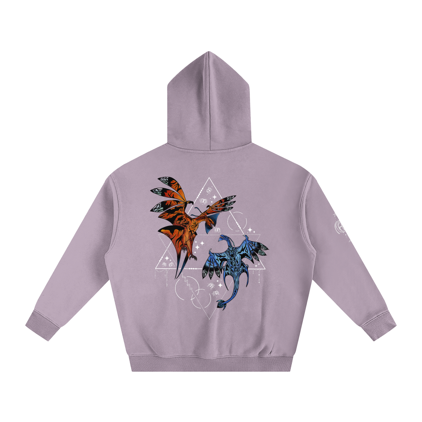 Wings Of The First Bond - Darker Colours ) Oversized Fleece Hoodie