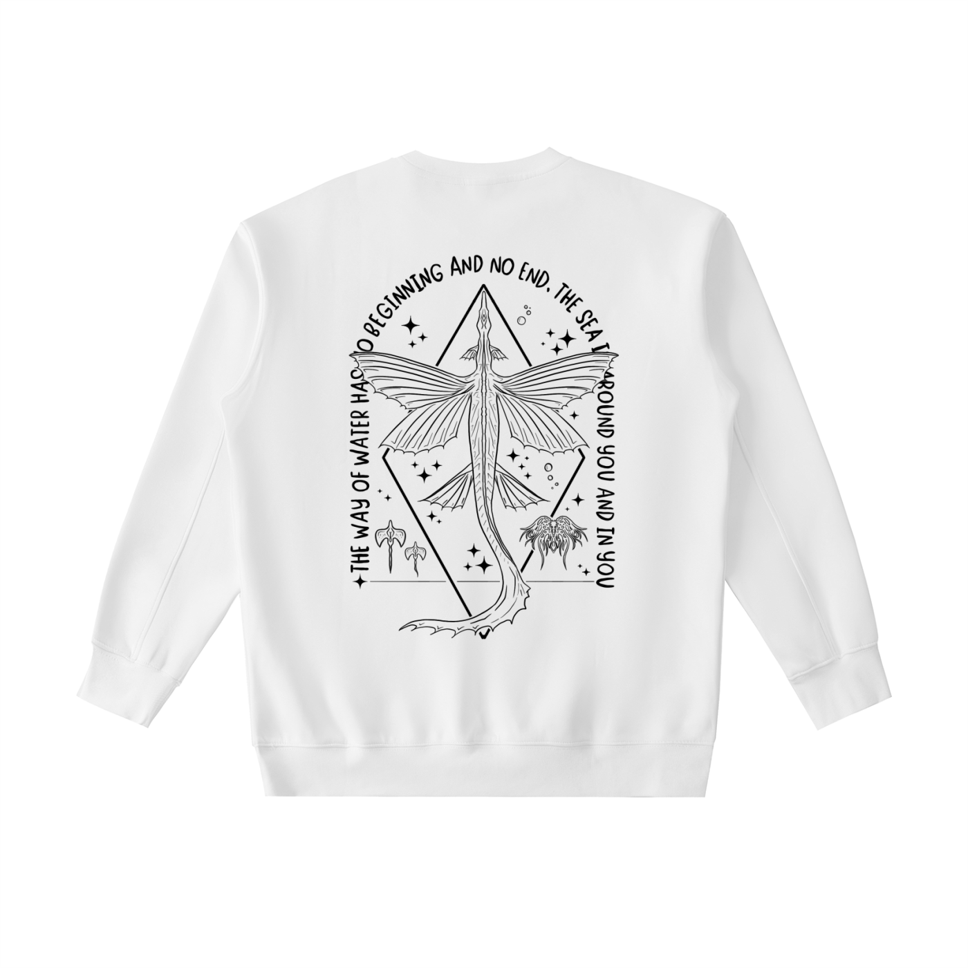 Ocean wings - ( darker Design )  Essential Heavyweight Crewneck Sweatshirt