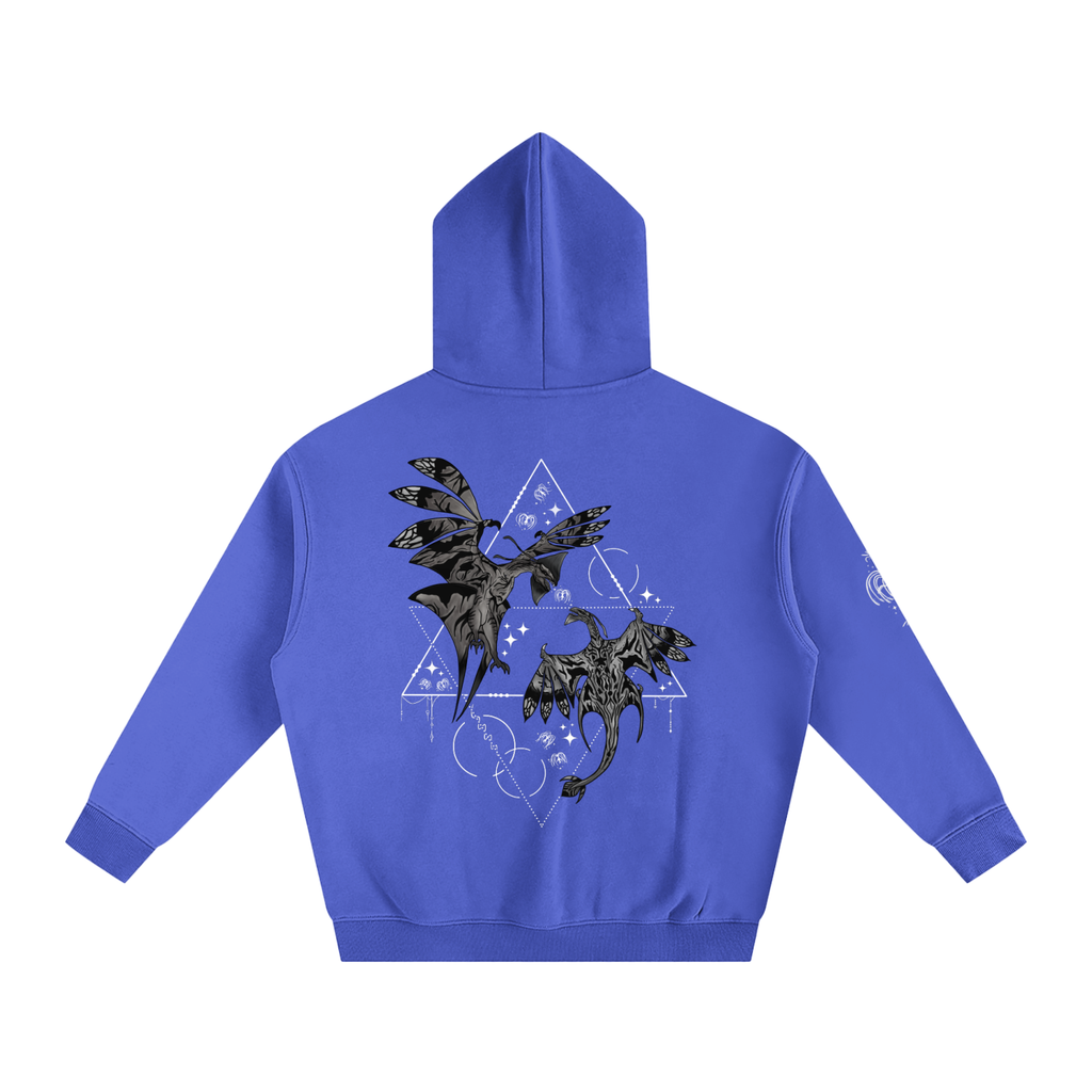 Wings Of The First Bond (BLACK&WHITE) - Darker Colours ) Oversized Fleece Hoodie