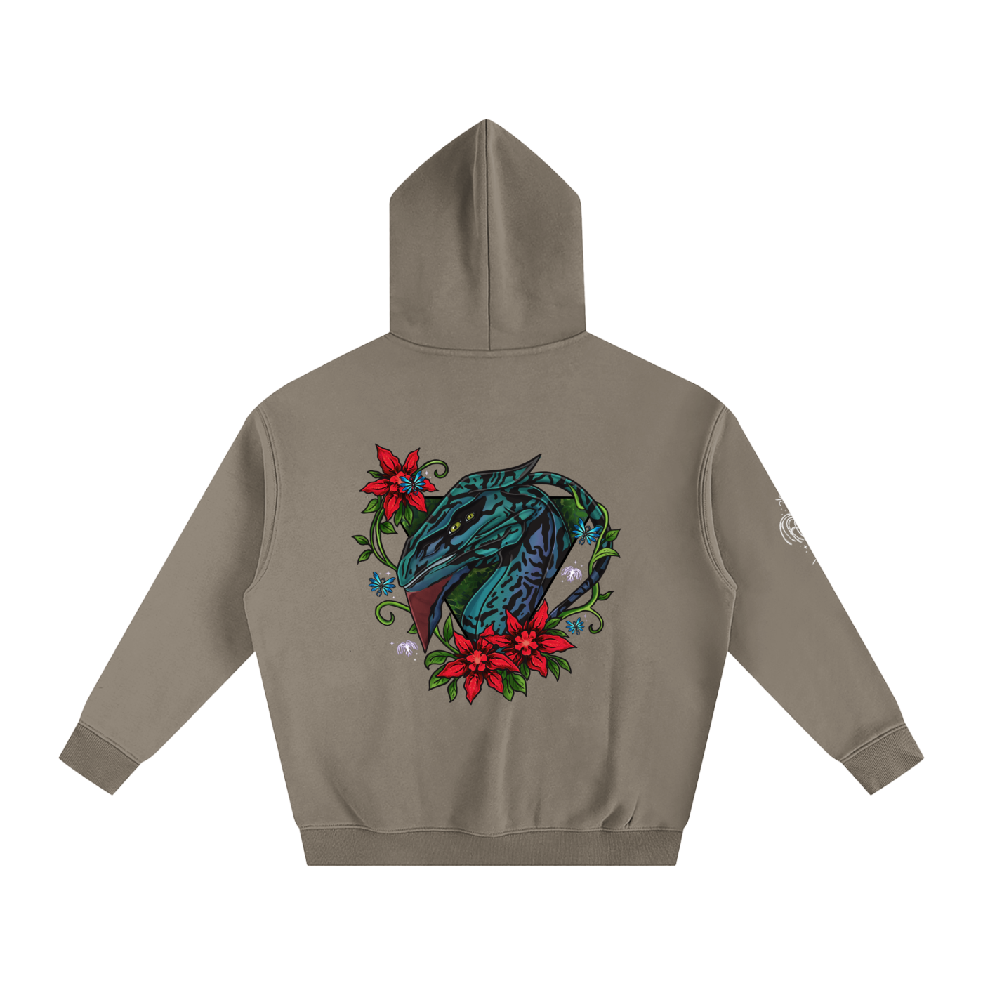 Spirit of the banshee - ( red ) - oversized fleece hoodie