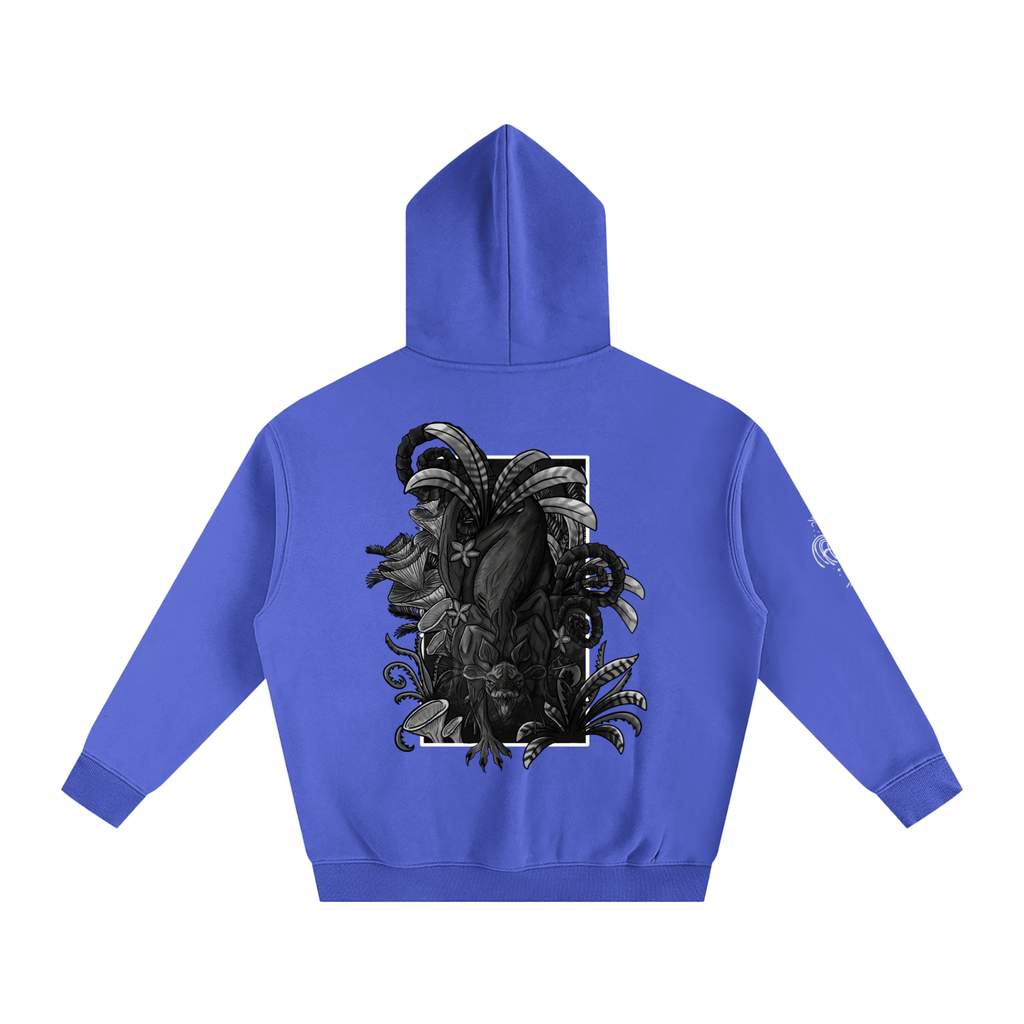 Echo Of The First Beast (BLACK&WHITE) - Darker Colours ) Oversized Fleece Hoodie