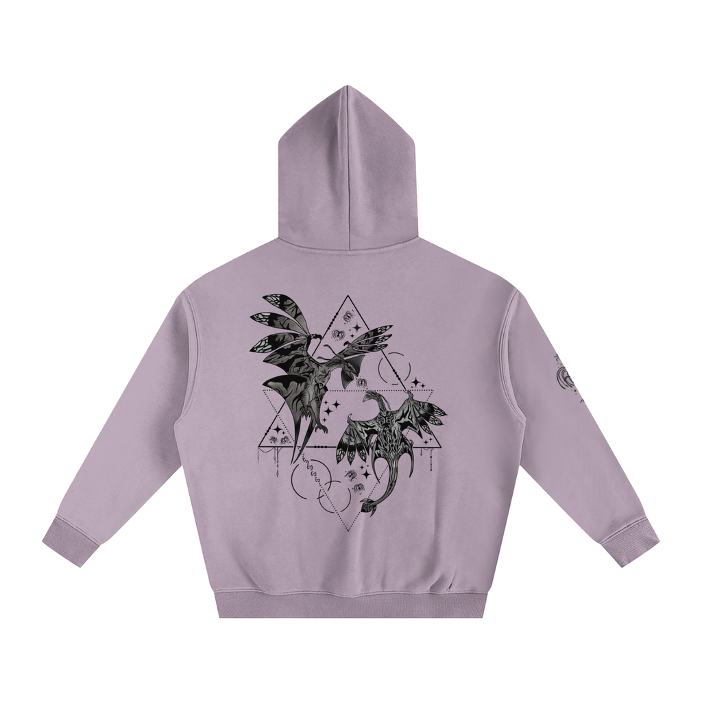 Wings Of The First Bond (BLACK&WHITE) - Lighter Colours ) Oversized Fleece Hoodie