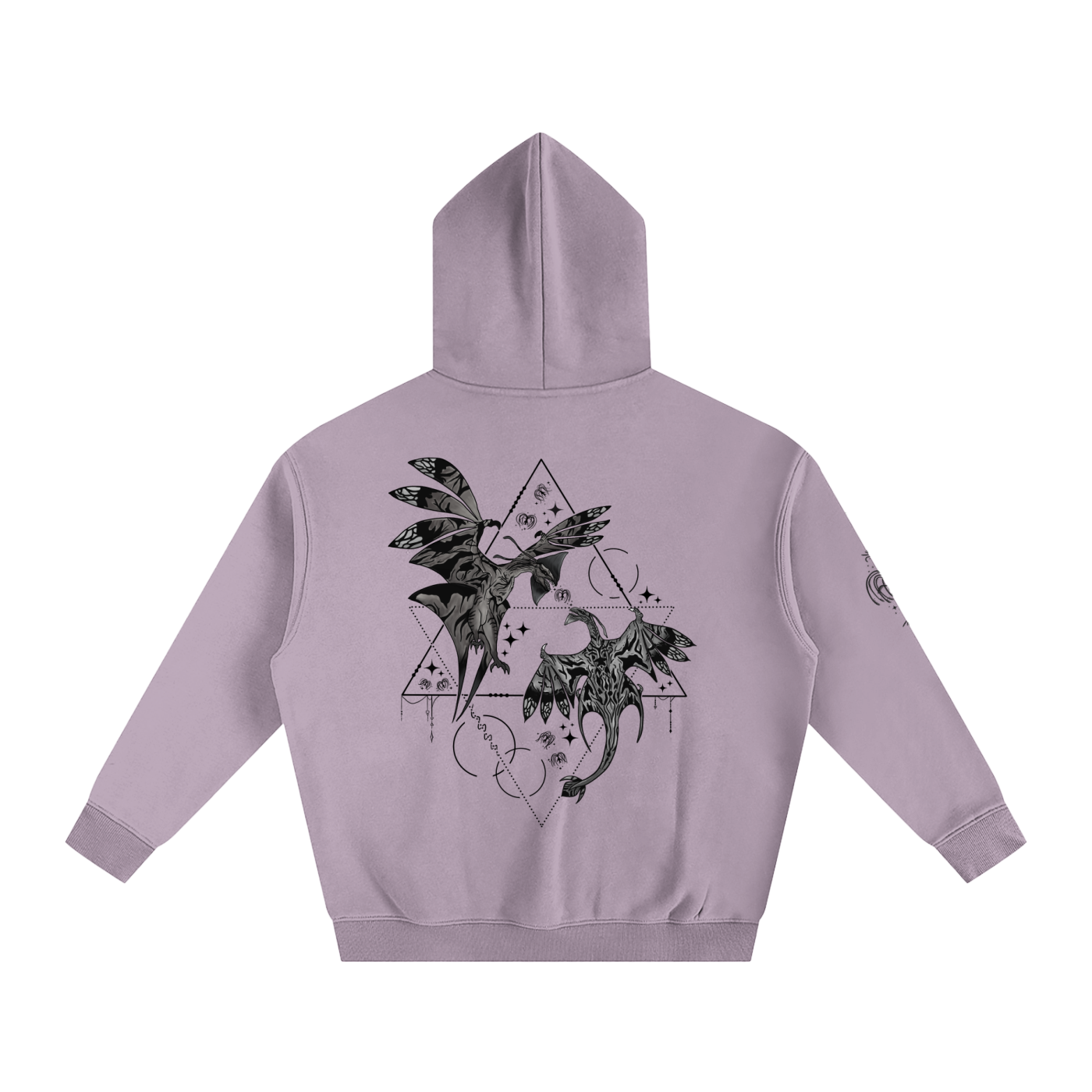 Wings Of The First Bond (BLACK&WHITE) - Lighter Colours ) Oversized Fleece Hoodie