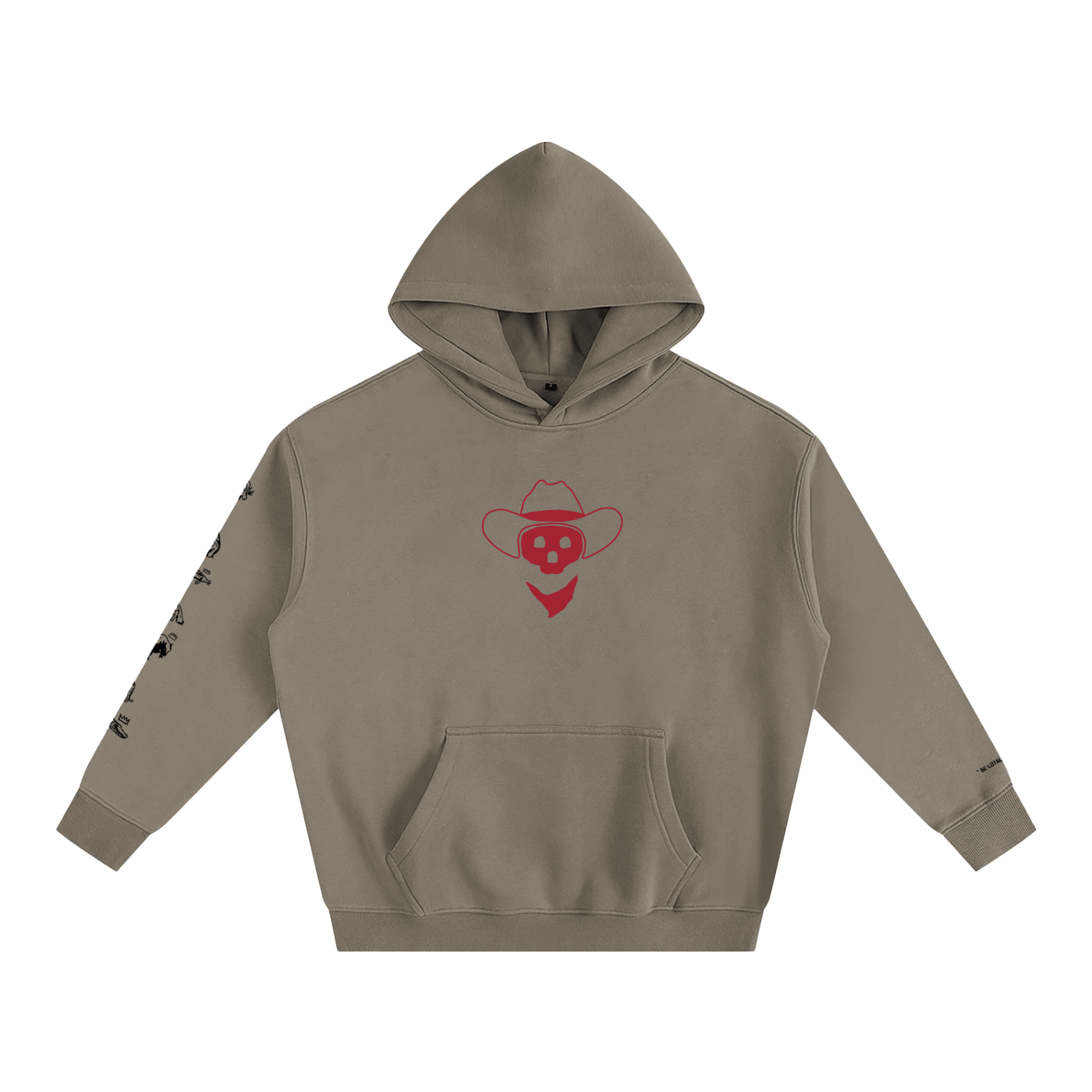 Forever Outlawed - coloured ( lighter ) Oversize Fleeced Hoodie