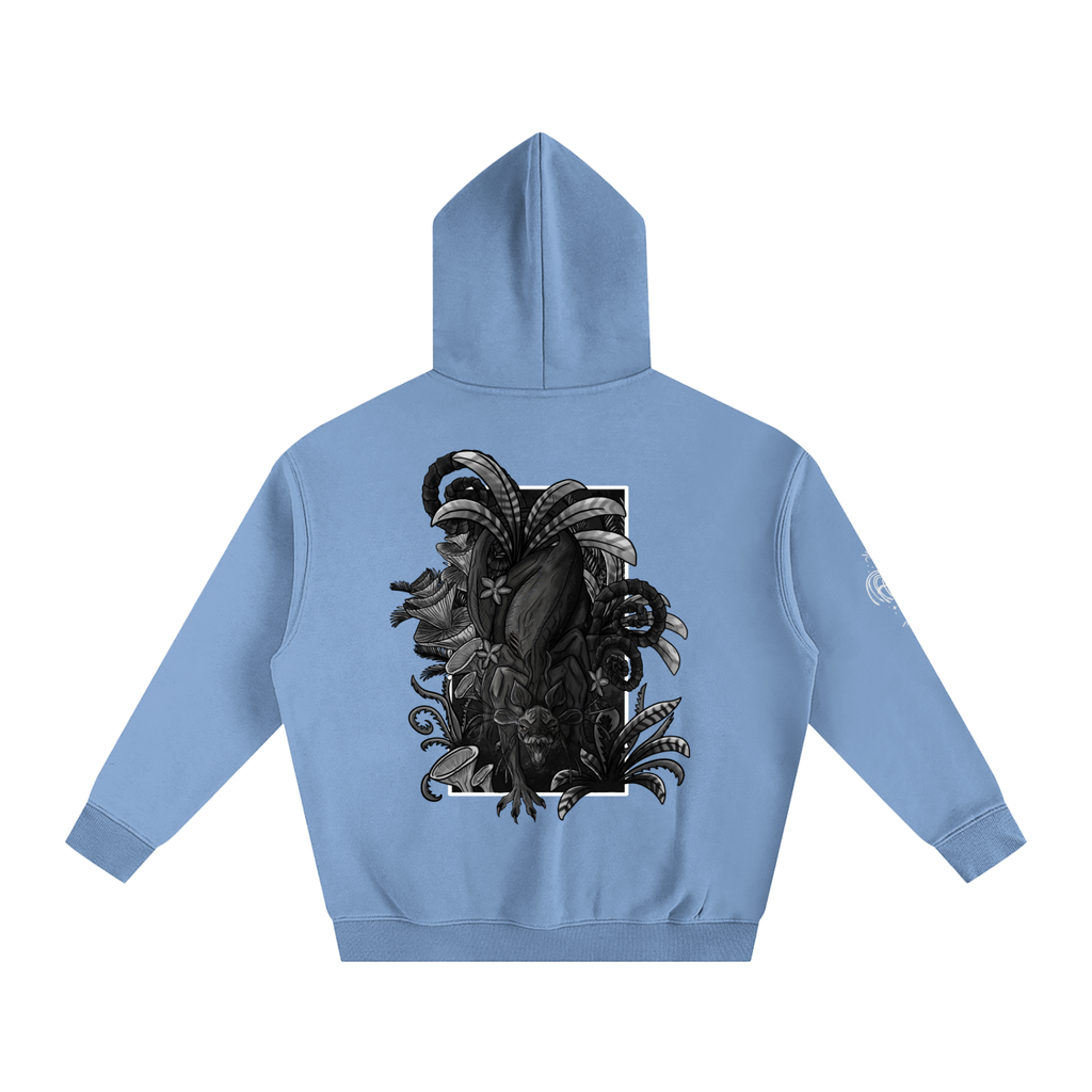 Echo Of The First Beast (BLACK&WHITE) - Darker Colours ) Oversized Fleece Hoodie