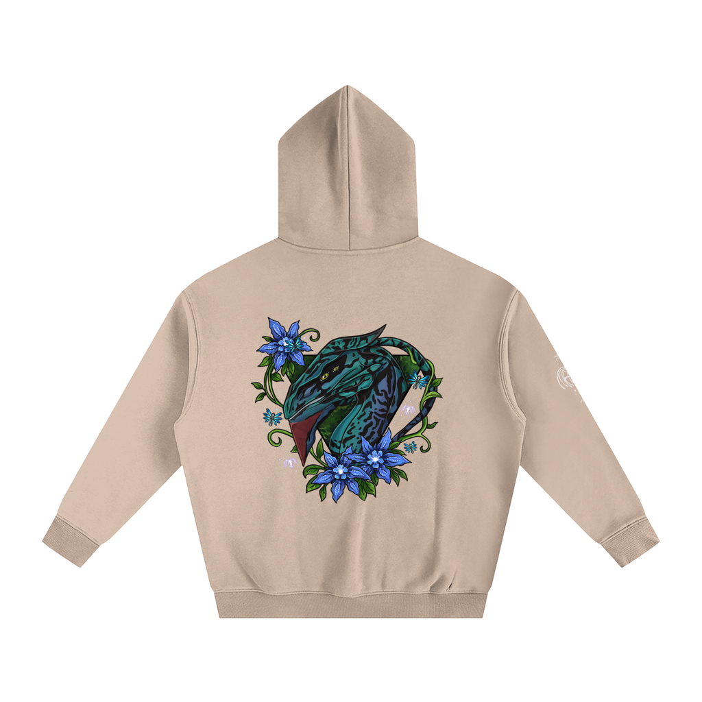 Spirit of the banshee - ( blue ) - oversized fleece hoodie