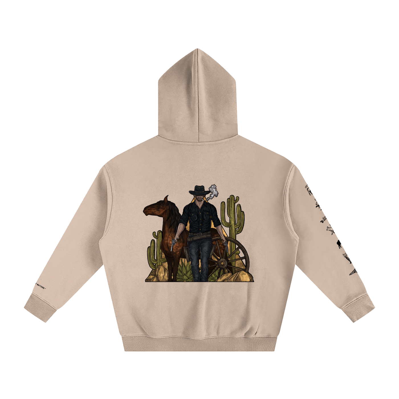 Forever Outlawed - coloured ( lighter ) Oversize Fleeced Hoodie
