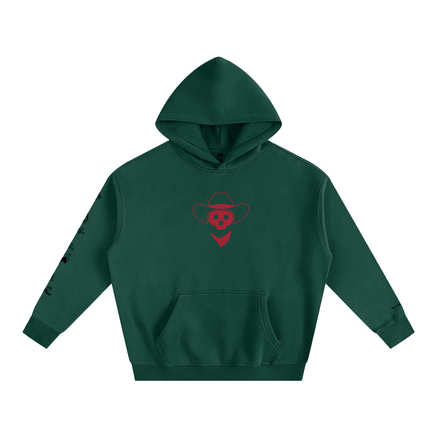 Forever Outlawed - B&W ( Lighter ) Oversize Fleeced Hoodie