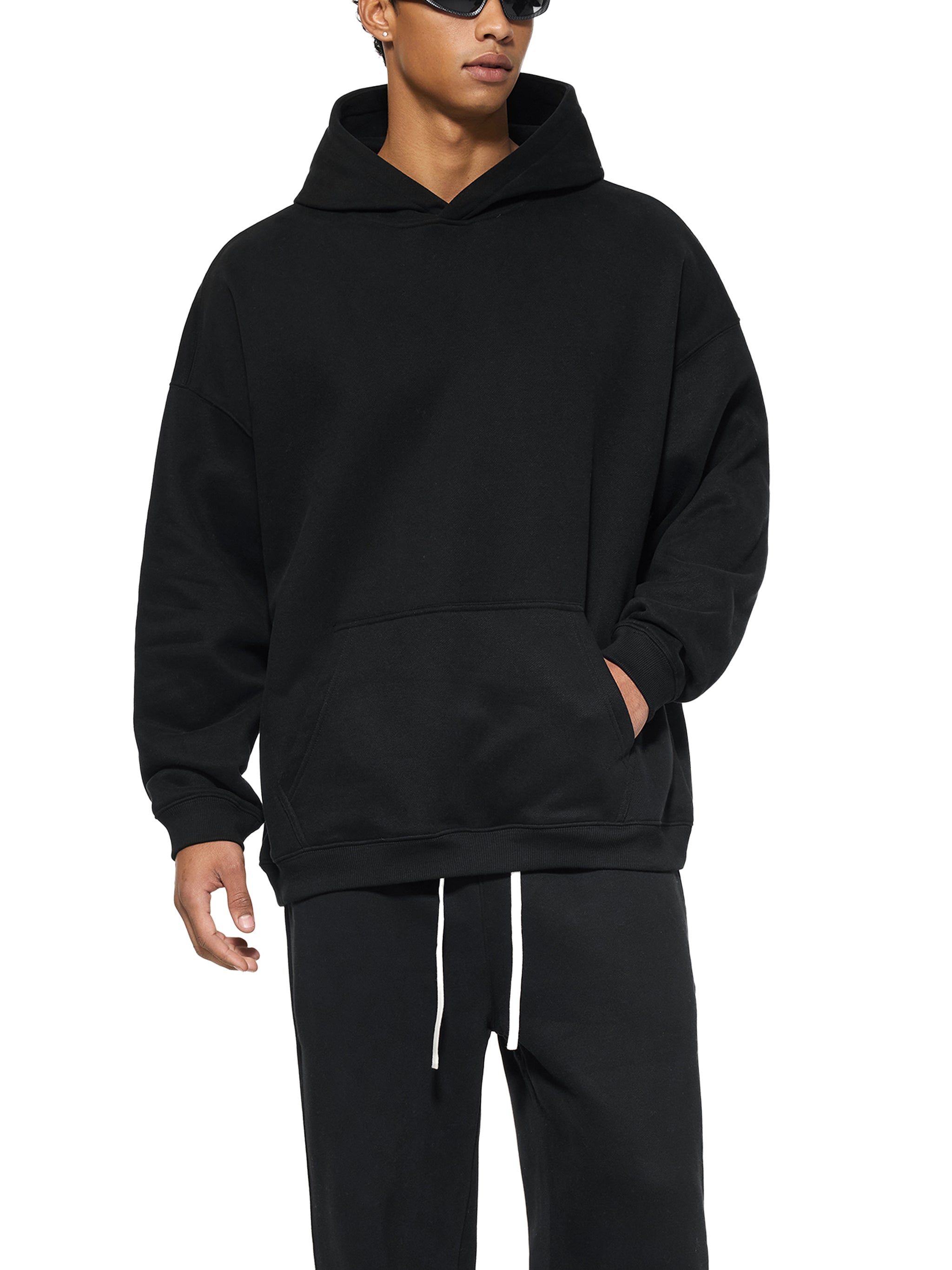 Echo Of The First Beast (BLACK&WHITE) - Lighter Colours ) Oversized Fleece Hoodie